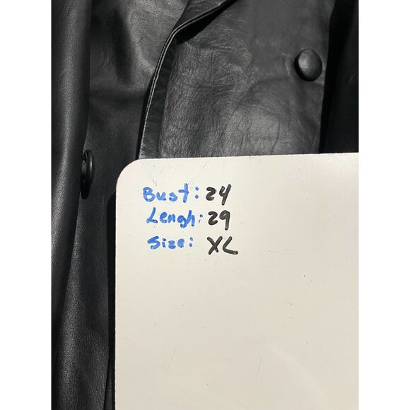 Jufah leather blazer wear with Grace jacket black classic old money women XL - Picture 6 of 6